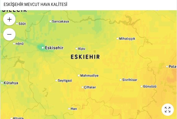 eskişehir hava kalitesi haritası
