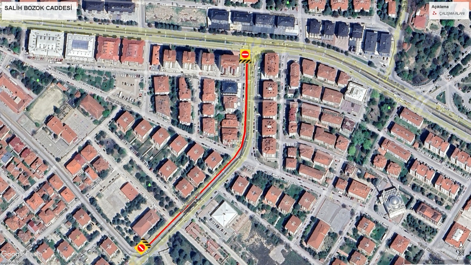 Büyükşehi̇r Beledi̇yesi̇ Gece Mesai̇si̇ İçi̇n Sürücüleri̇ Uyardi (3) Sali̇h Bozok Caddesi̇