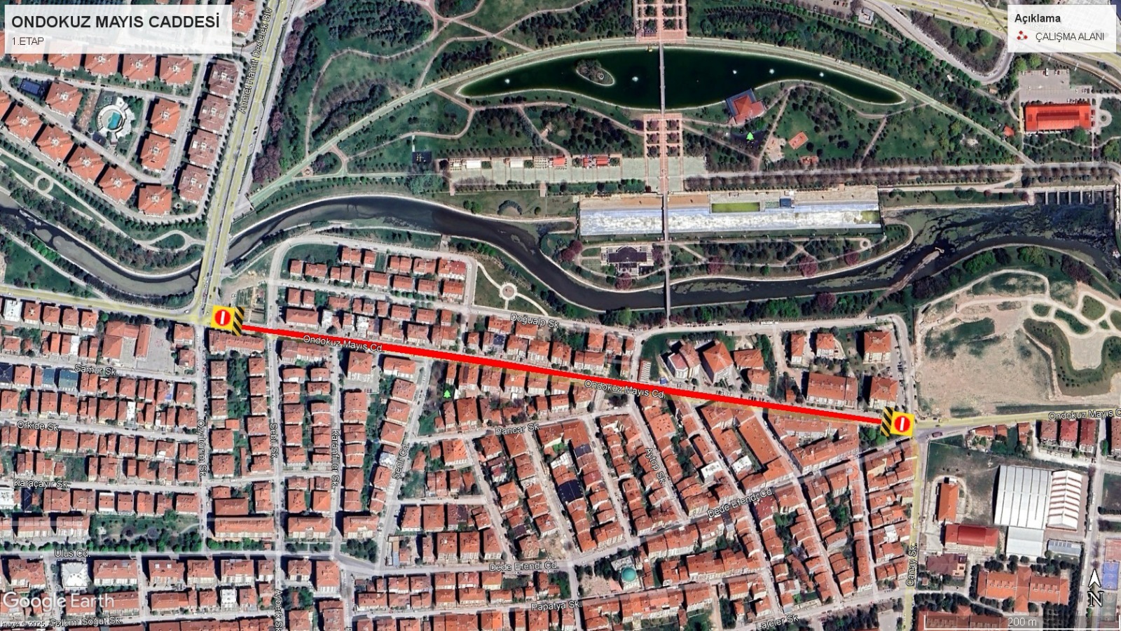 Büyükşehi̇r Beledi̇yesi̇ Gece Mesai̇si̇ İçi̇n Sürücüleri̇ Uyardi Ondokuz Mayis Caddesi̇ (1)