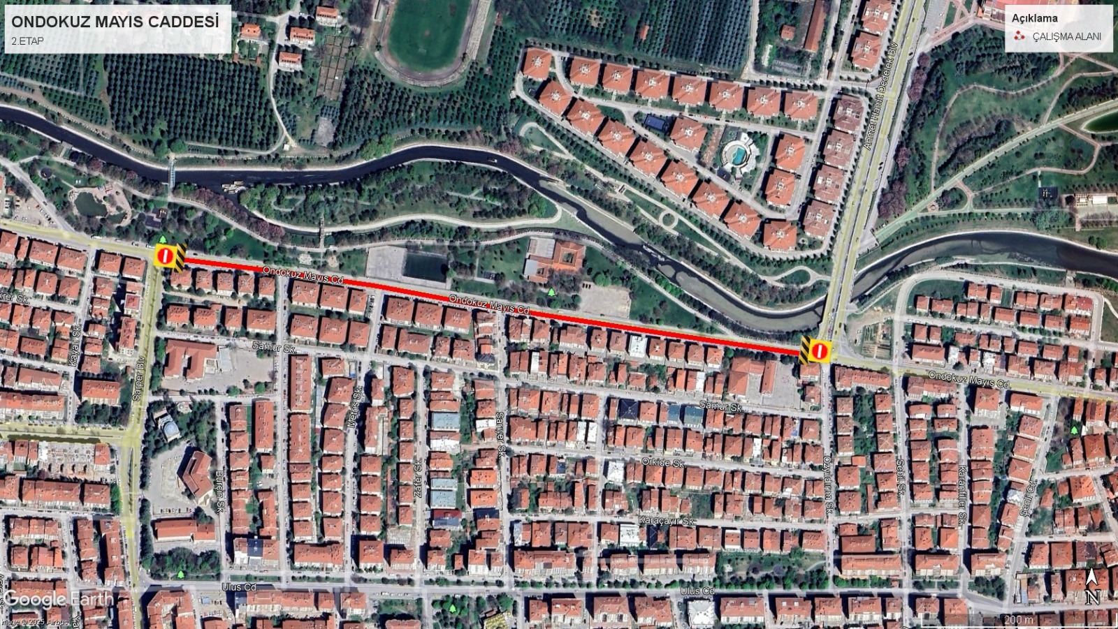 Büyükşehi̇r Beledi̇yesi̇ Gece Mesai̇si̇ İçi̇n Sürücüleri̇ Uyardi Ondokuz Mayis Caddesi̇ (2)