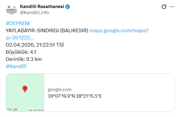 Sındırgı Deprem-1