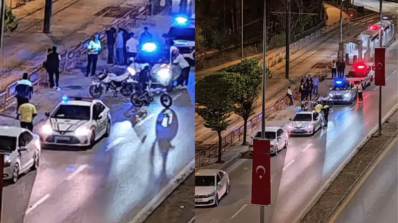 Eskişehir'de Zincirleme Kaza 2 Araç Ve 2 Motosiklet Kazaya Karıştı (1)