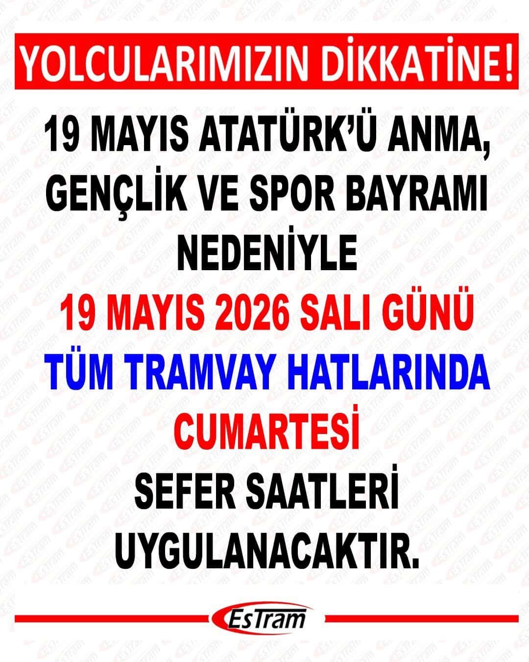 Tramvay Sefer Saatleri