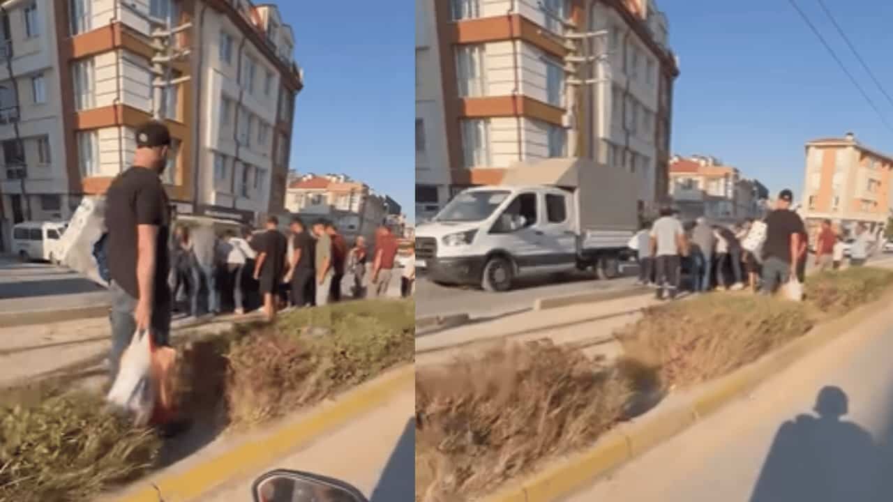 Eskişehir'de Otomobil Tramvay Hattına Girdi