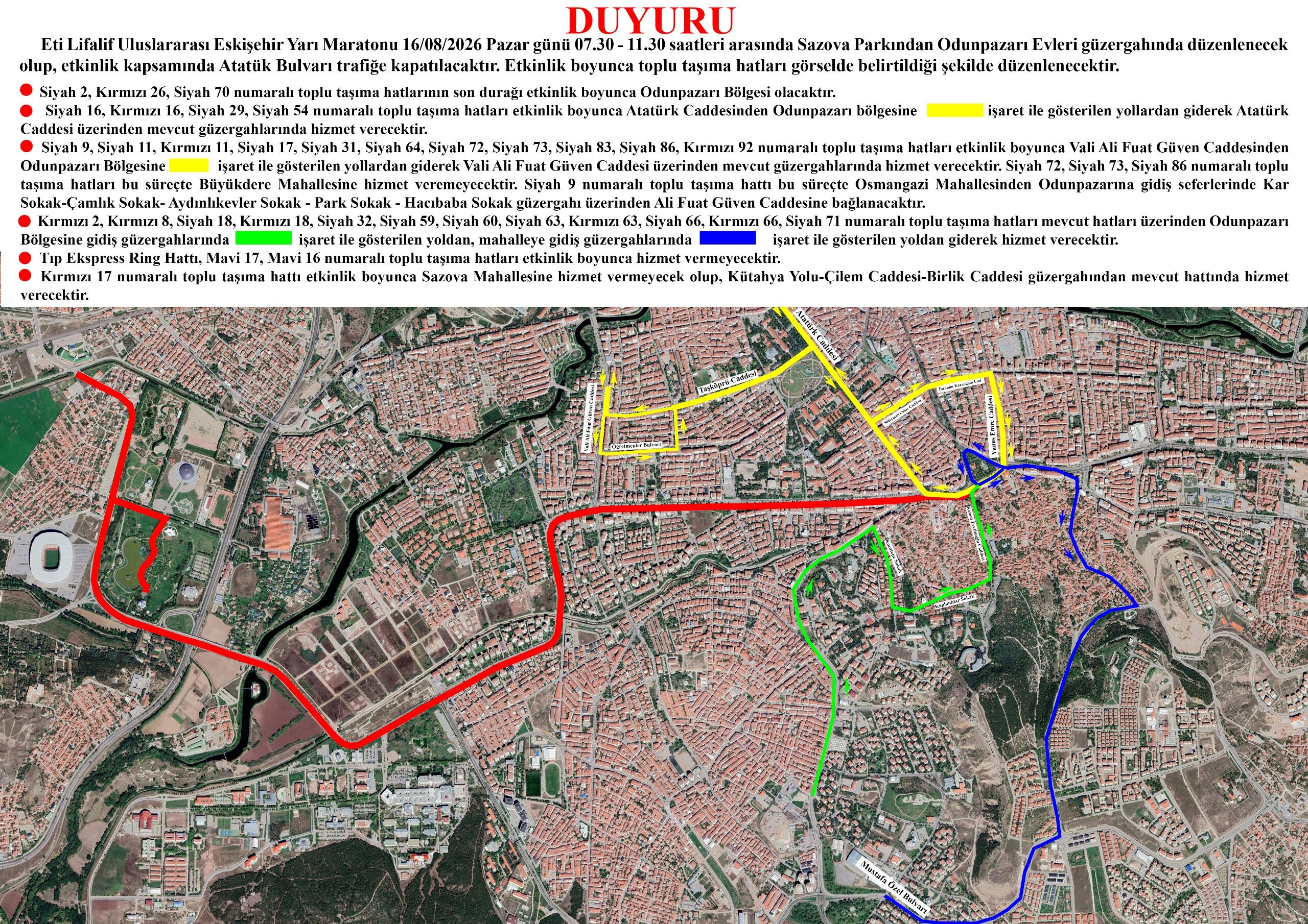 Büyükşehi̇rden Yari Maraton Öncesi̇ Sürücülere Uyari (2)