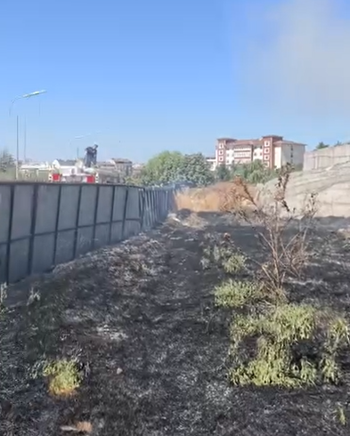 Hastane Bahcesi Yangin