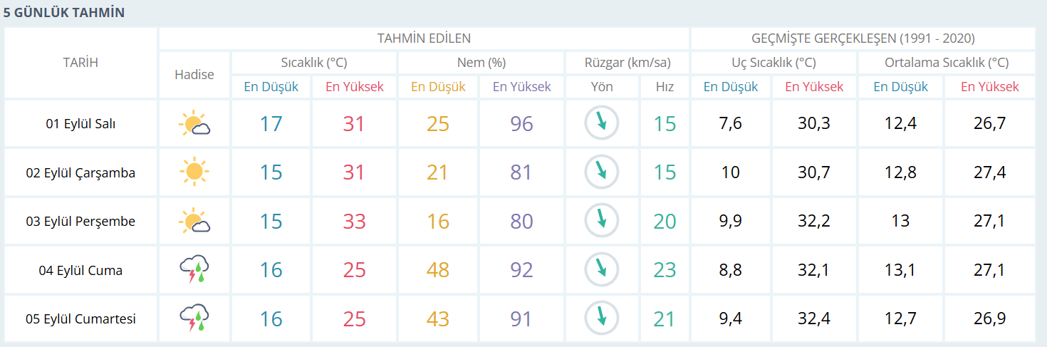 5 Günlük Hava Drumu