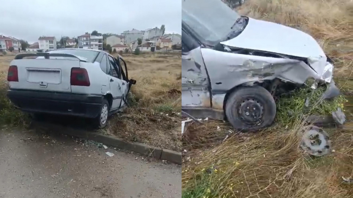 Eskişehir'de park halindeki araca çaptılar: Otomobil hurdaya döndü!