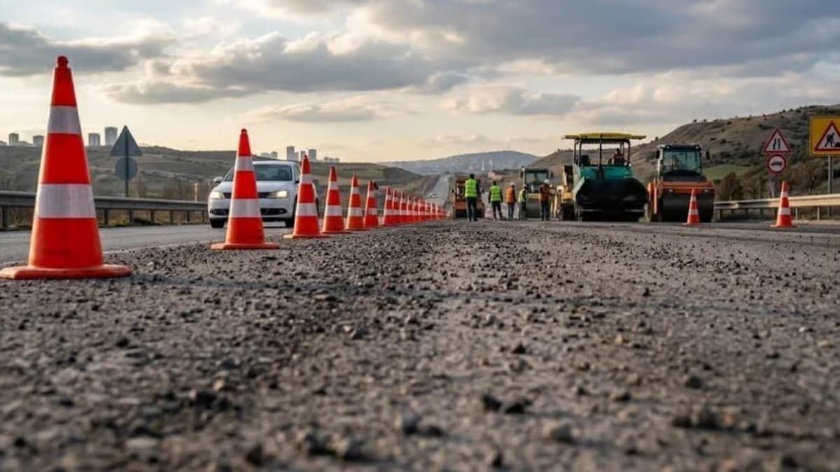 Eskişehir-Konya güzergahında yol çalışması sürüyor: Ulaşım servis yolundan sağlanıyor