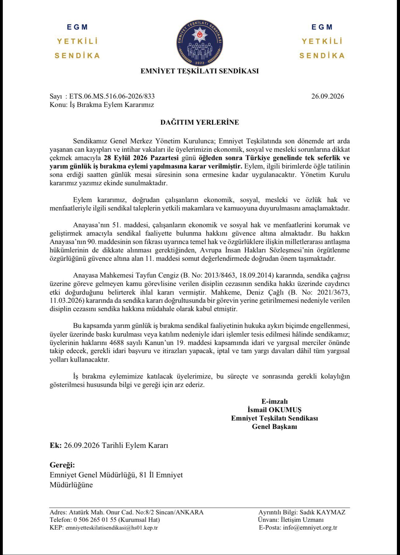 Polis Iş Bırakacak