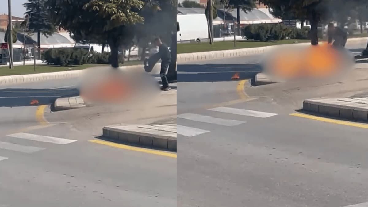Eskişehir’de korkunç olay: Kendini ateşe verdi!