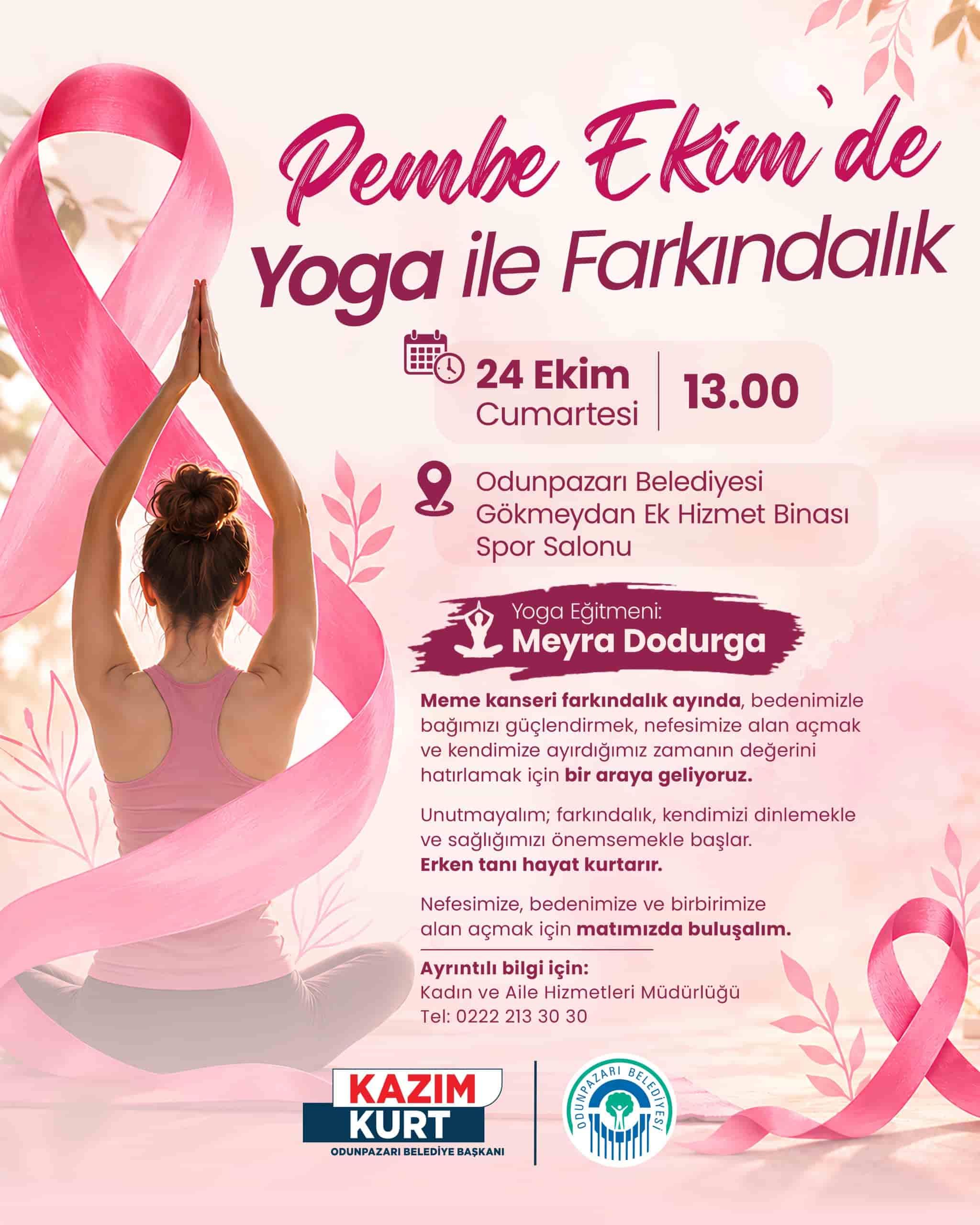 Odunpazarı Belediyesi’nden Pembe Ekim’de Yoga Ile Farkındalık Etkinliği